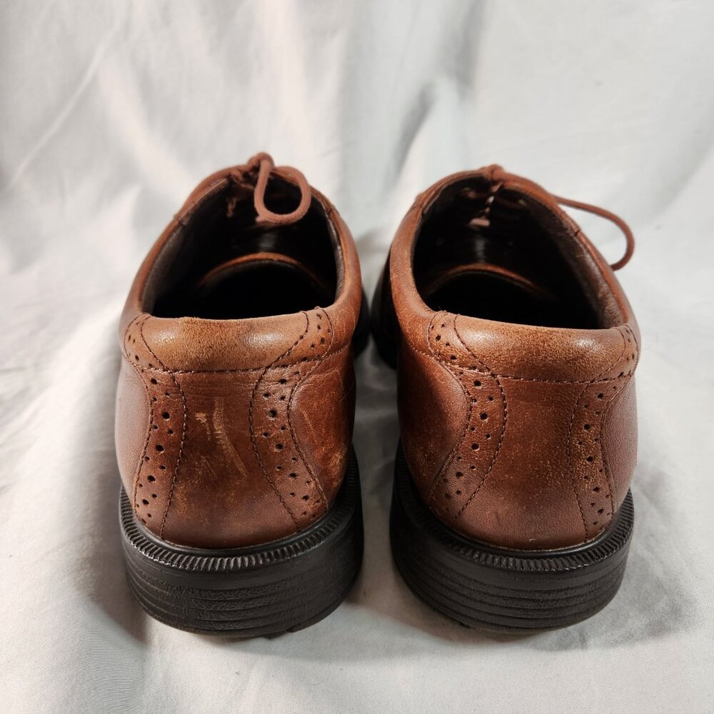 ROCKPORT APM2030 F PLAIN TOE OXFORDS BROWN LEATHER LACE UP MEN'S SHOES 11 M - Picture 8 of 16